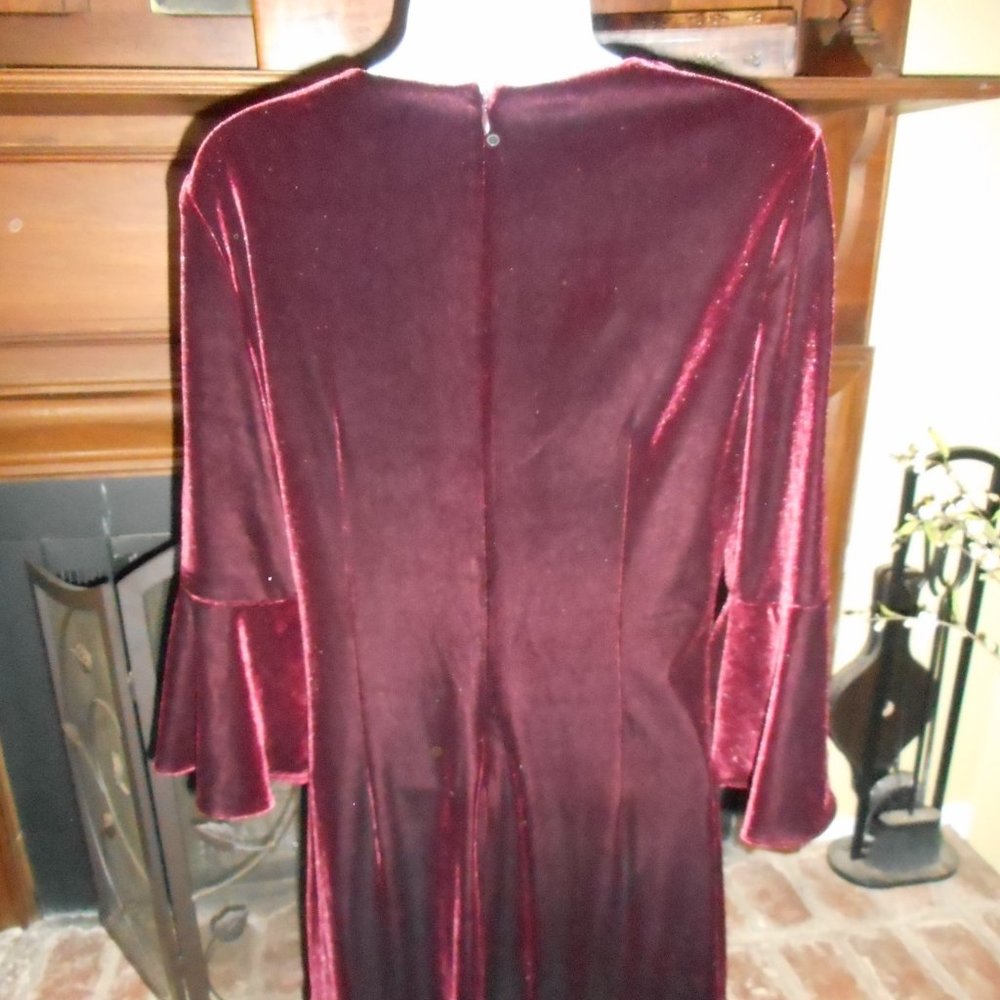 NWT Ralph Lauren burgundy velvet dress, 4 - Picture 10 of 13